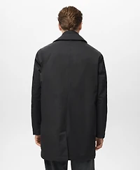 Mango Men's Quilted Water-Repellent Trench Coat