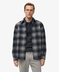 Mango Men's Checked Pocket Jacket