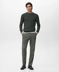 Mango Men's Knitted Ribbed Sweater