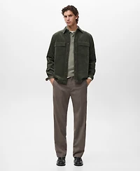 Mango Men's Corduroy Pockets Overshirt