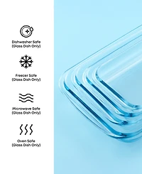 JoyJolt Borosilicate Glass Oven Dishes with Lids, Set of 4