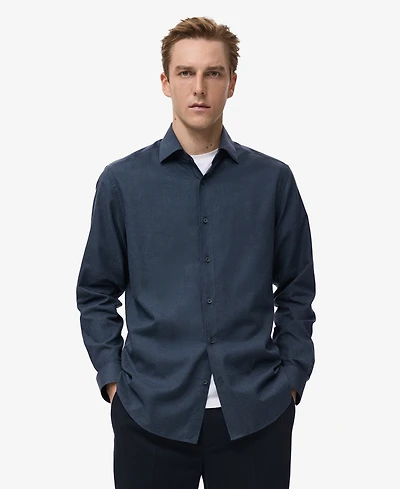 Mango Men's Regular-Fit Cotton Shirt