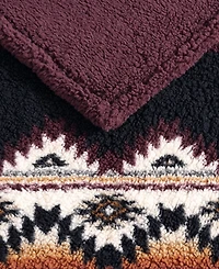 Wrangler Mountain Fog Printed Sherpa Throw, 50" x 70"