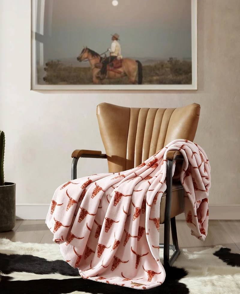 Wrangler Printed Ultra Soft Plush Fleece Throw, 50" x 70"