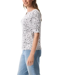 Gloria Vanderbilt Women's Emory Split Boat Neck Top