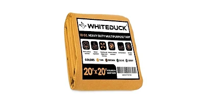 White Duck Outdoors 18 oz. Canvas Tarp 20x20 Tan