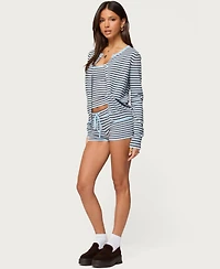 Edikted Women's Lillian Striped Button Up Knit Cardigan