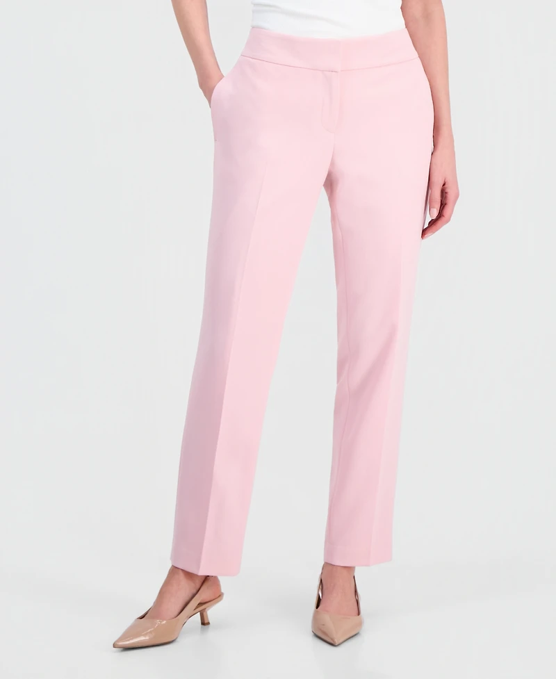 Kasper Women's Julia Stretch Crepe Mid-Rise Pants, Regular & Petite