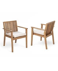 Streamdale Furniture Acacia Wood Patio Dining Chairs