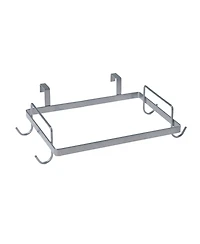 Household Essentials Metal Over the Door Trash Bag Holder, Silver