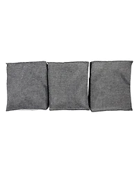 Household Essentials Under Bed Zippered Sweater Storage Bags with Clear Vision Panel, Set of 3, Graphite Grey