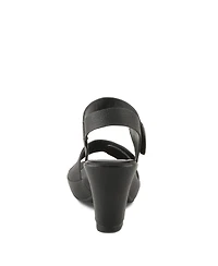 Patrizia Women's Dade-woven Textured Platform Sandals with Metallic Button Detail