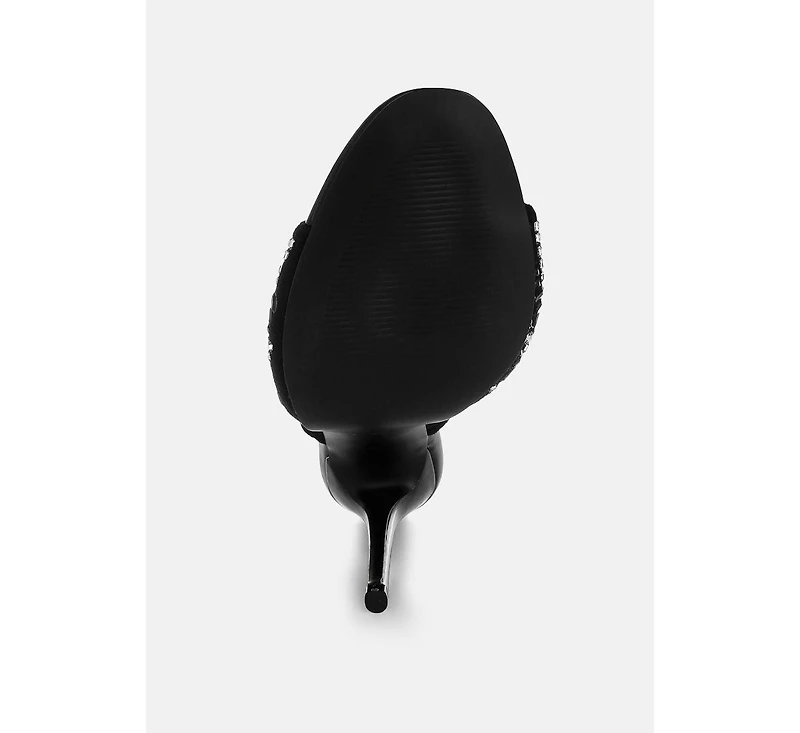 London Rag Women's Boska Metallic Slip On Stiletto Heels