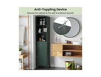 Slickblue Tall Narrow Bathroom Cabinet with Decorative Door Design