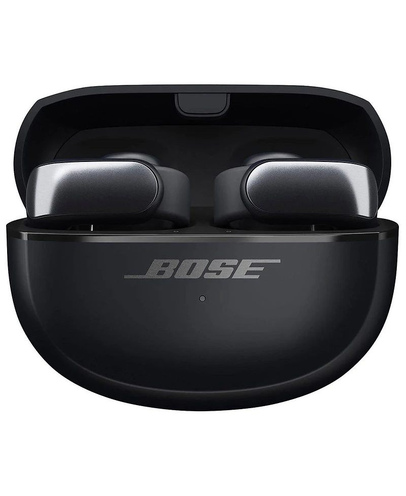 Bose Ultra Open Wireless Earbuds, Black, Bundle with White Smoke Silicone Case Cover