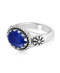 American West Jewelry Sterling Silver Lapis East West Ring