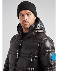 JACK1T Men's R4D Tramline Hooded Long Puffer Coat