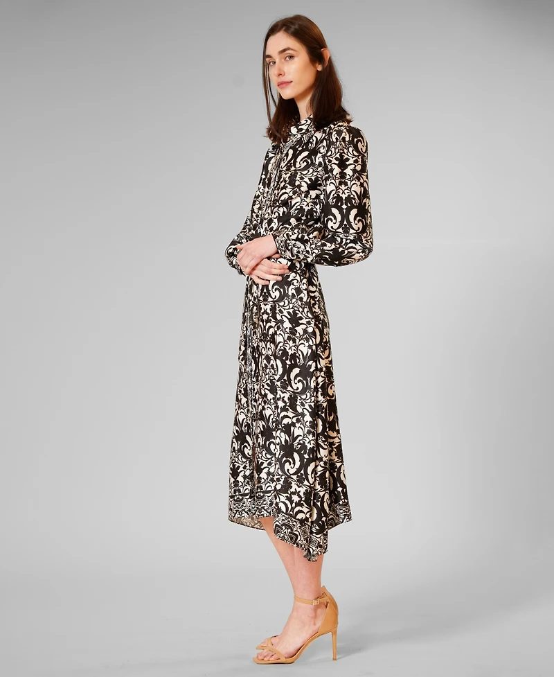 julia jordan Women's Long-Sleeve Collared Dress