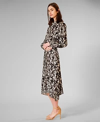 julia jordan Women's Long-Sleeve Collared Dress