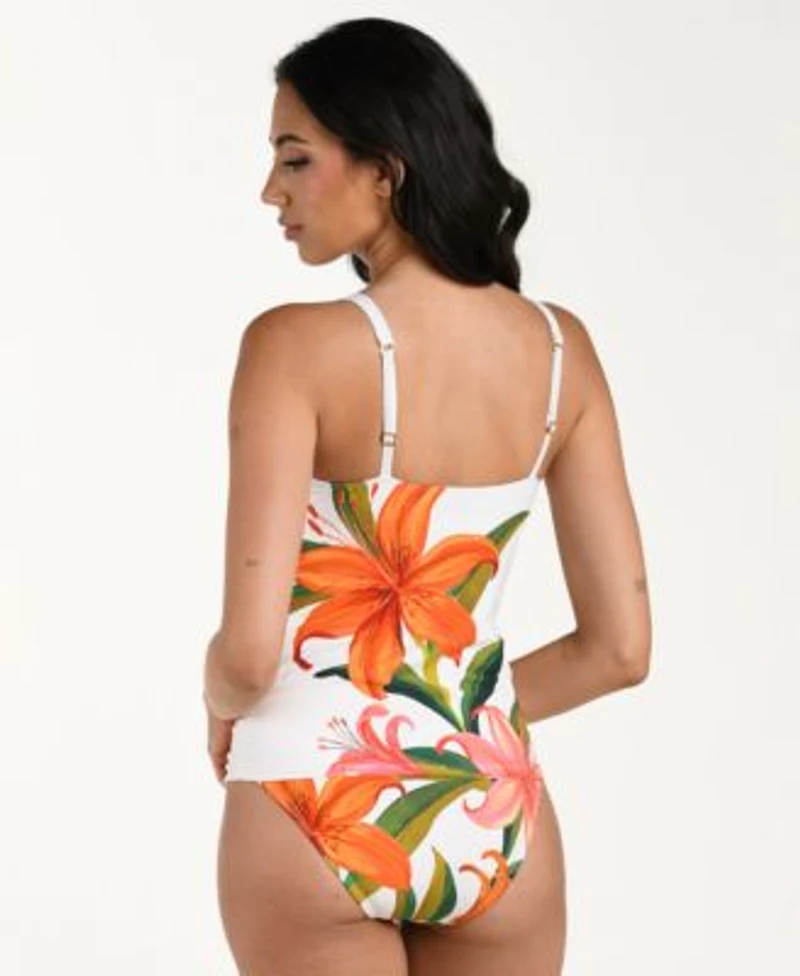 La Blanca Womens Jungle Blossoms Scoop Neck Tankini Bottoms