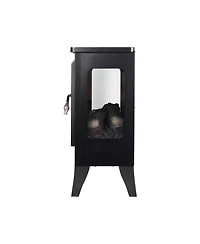 Flynama 21 inchThree-sided Freestanding Electric Fireplace Stove heater with 3D Flame effect with remote control