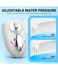 Sugift Adjustable Dual-Nozzle Cleansing Attachment – Hot & Cold Water Spray with Self-Rinsing Function, Easy Installation