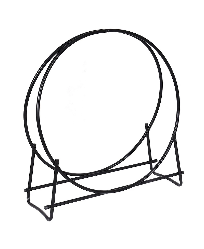 Sugift 40-inch Tubular Steel Firewood Storage Rack