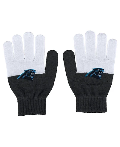 Women's Carolina Panthers Color-Block Gloves