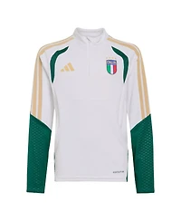Adidas Big Boys and Girls White Italy National Team Fifa x World Cup Tiro Training Top