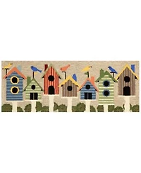 Liora Manne Front Porch Indoor Outdoor Birdhouses Multi Area Rug