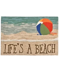 Liora Manne Front Porch Indoor Outdoor Lifes A Beach Sand Area Rug