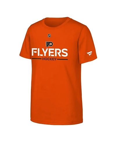 Big Boys and Girls Orange Philadelphia Flyers Authentic Pro Wordmark T-Shirt