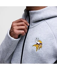Nike Men's Heather Gray Minnesota Vikings Tech Fleece Full-Zip Windrunner Hoodie