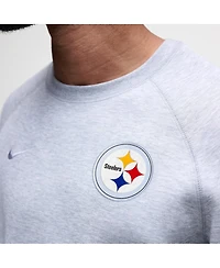 Nike Men's Heather Gray Pittsburgh Steelers Tech Fleece Raglan Sweatshirt
