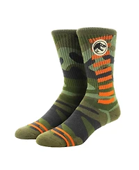 Jurassic Park Men's Camo Dinosaur Athletic Crew Socks