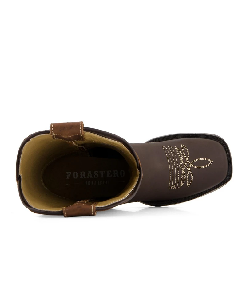 Forastero Women's Authentic Leather Flowers Embroidery Western Boots 93658