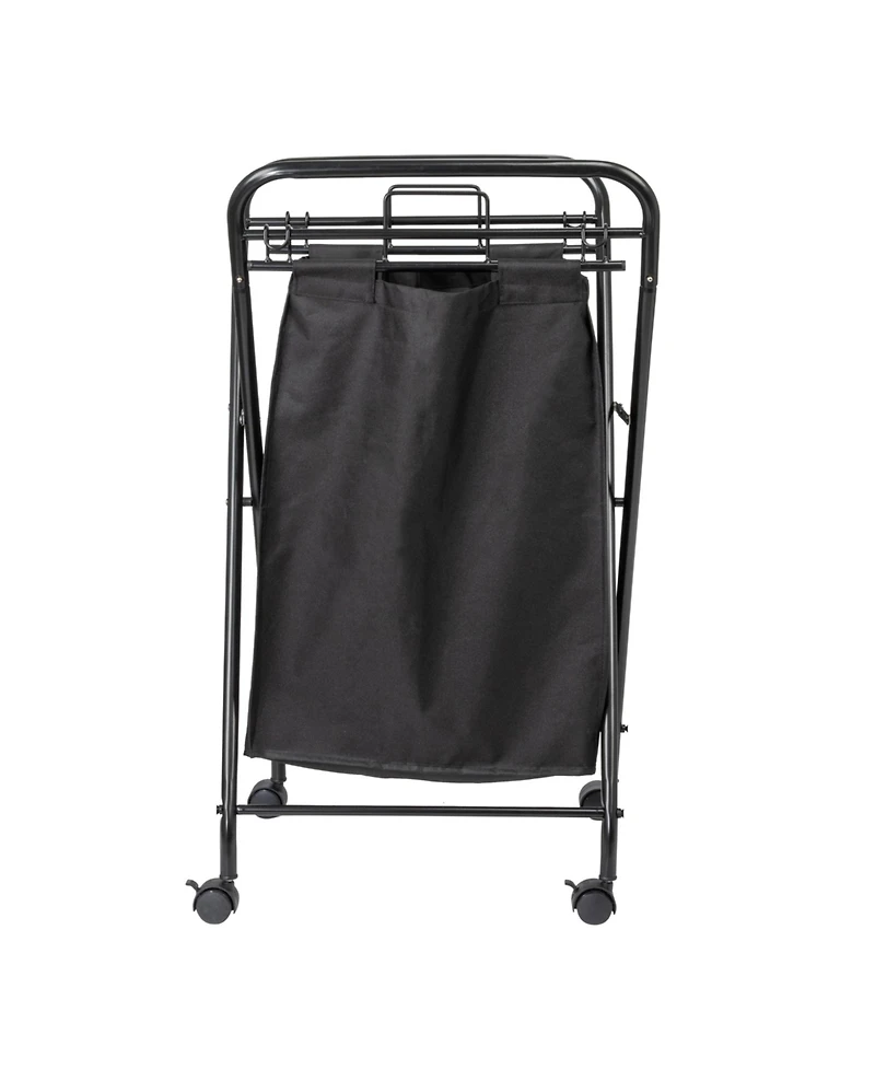 Household Essentials Rolling Laundry Hamper, 2 Load Capacity