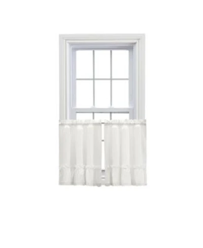 Ellis Curtain Madelyn Ruflled Victorian 1.5 X22 Rod Pocket Window Curtain Tiers 82 X22x30 X22 Natural