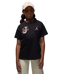 Jordan Big Girls Distressed Collegiate T-Shirt