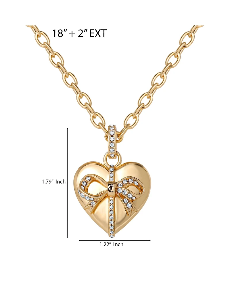 Juicy Couture Gold-Tone Heart Charm Necklace - 18 +2 ''