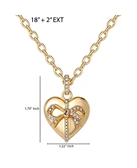 Juicy Couture Gold-Tone Heart Charm Necklace - 18 +2 ''