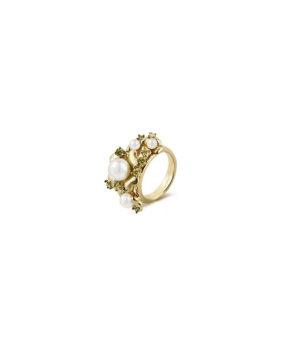 Retro Chic Garden Blossom Wide Ring