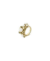 Retro Chic Garden Blossom Wide Ring