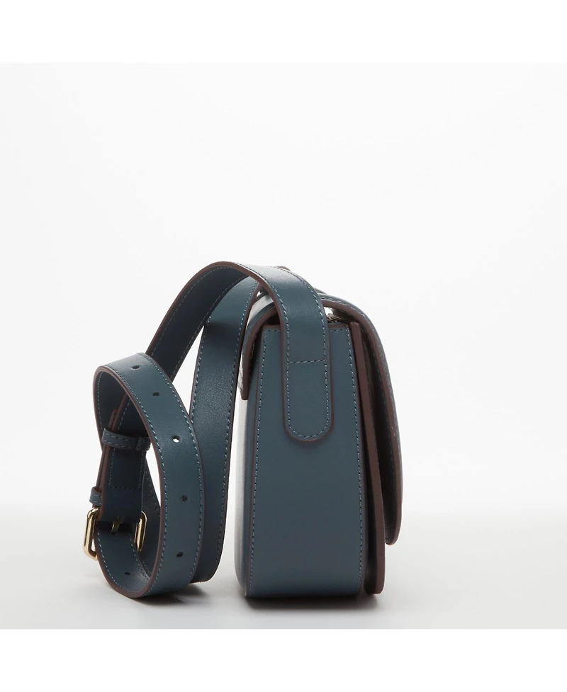 Small Leather Saddle Crossbody Bag