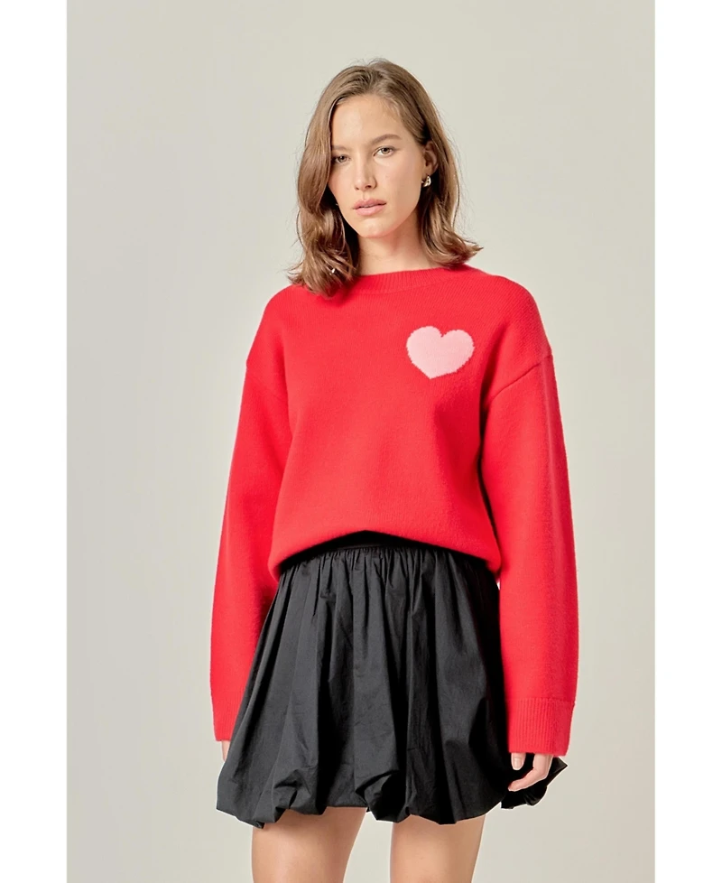 English Factory Women's Heart Sweater