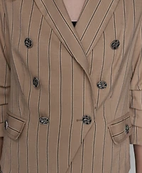 Karl Lagerfeld Paris Women's Striped Collar Blazer