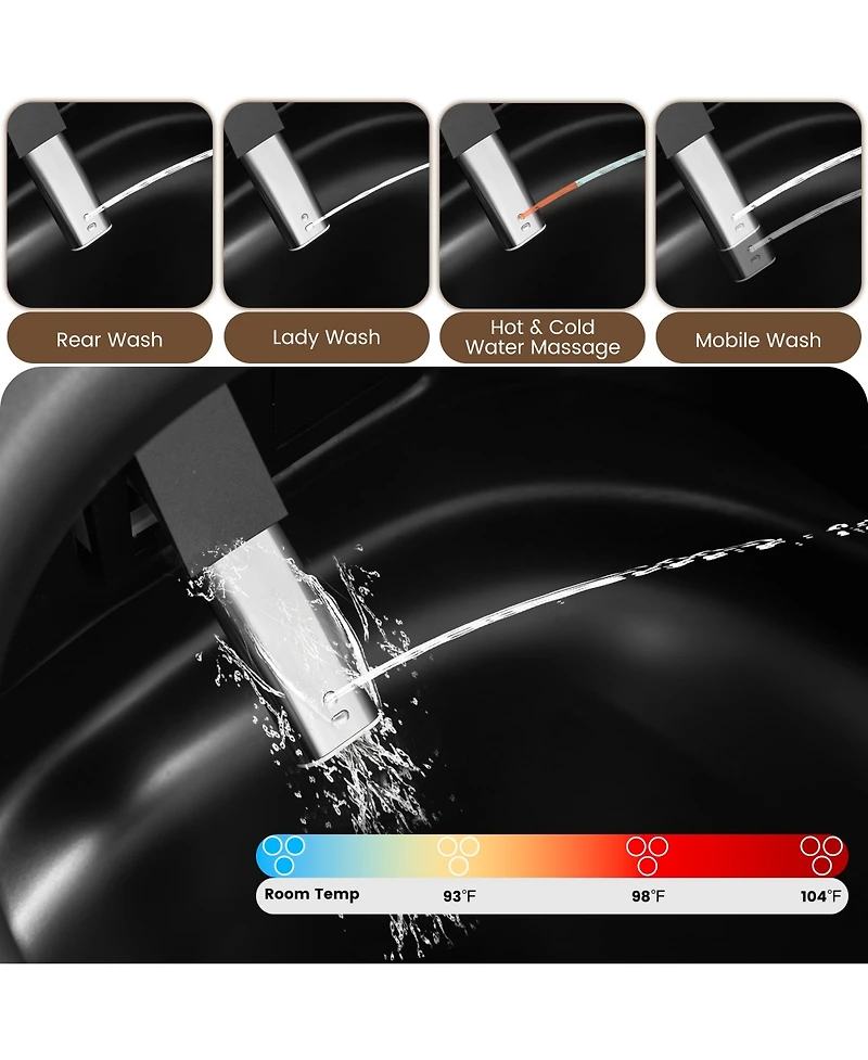 Casainc Smart One-Piece Bathroom Fixture With Heated Seat, Auto Flush, Wash, Dryer And Digital Display