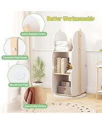 Gymax Kid's Rotating Bookshelf w/5 Shelves 360° Rotatable Display Shelf for Kid's Room