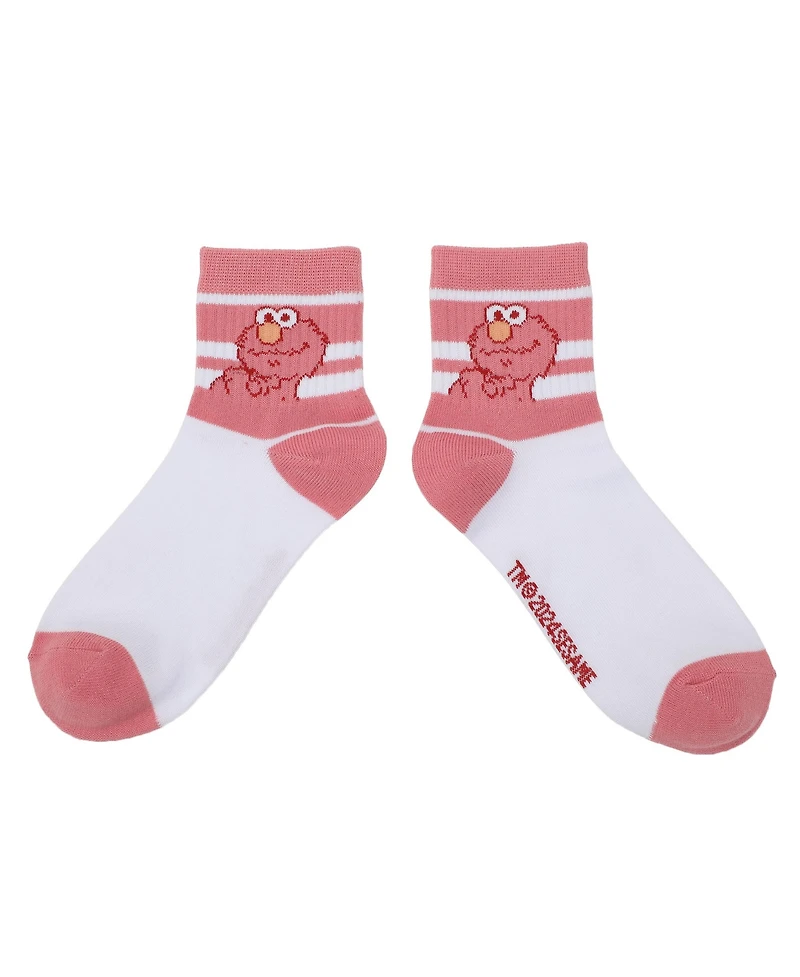 Sesame Street Women's Character Art 3-Pair Casual Quarter Crew Socks-osfa