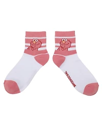 Sesame Street Women's Character Art 3-Pair Casual Quarter Crew Socks-osfa